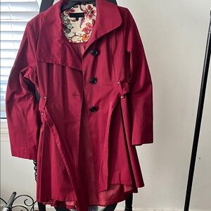 Steve Madden Deep Red Trench Coat